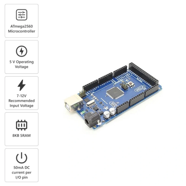 Arduino MEGA R3 ATmega2560-16AU Development Compatible Board - Image 4