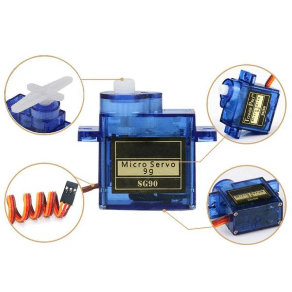 TowerPro SG90 Mini Servo – 360 degree Rotation – Standard Quality
