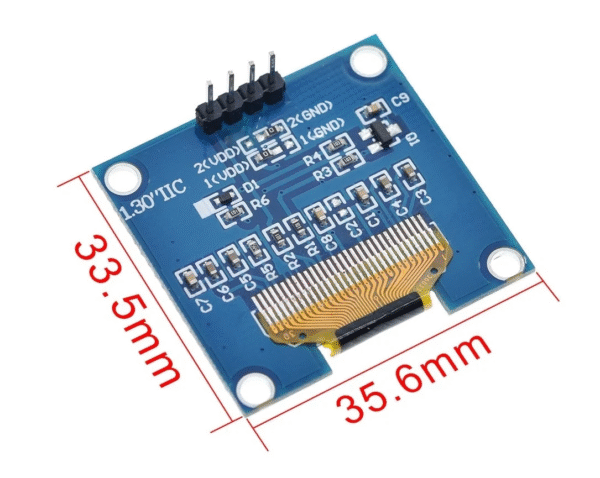 1.3 inch I2C OLED Display Module 4pin Blue Color - Image 2
