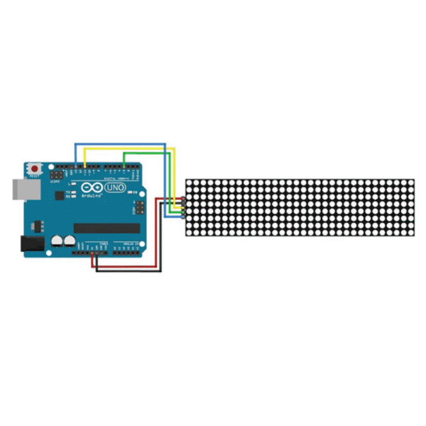 MAX7219 LED Dot Matrix 4 In 1 Display with 5P Line Module - Image 4