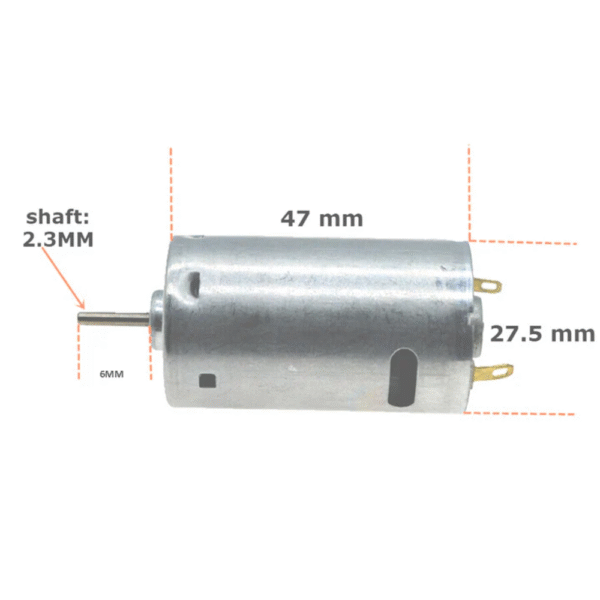 RS390 RS-390 390 6V-24V 4200-18900 RPM Carbon Brush DC Motor - Image 3