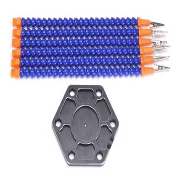 6 Flexible Arms Soldering Station With Swiveling Alligator Clip - Image 3