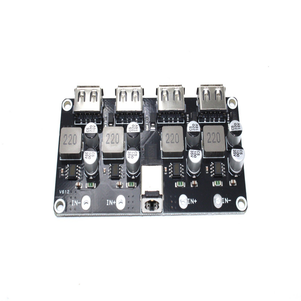 4 CHANNEL USB QC3.0 QC2.0 DC-DC Buck Converter Charging Step Down Module 6-32V 9V 12V 24V to Fast Quick Charger Circuit Board - Image 2