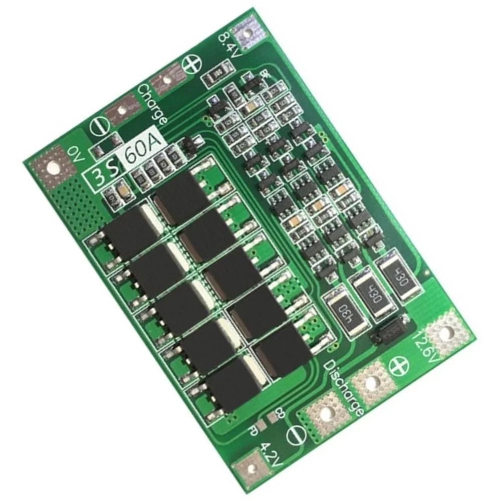 3S 60A Lithium Battery Charger BMS 18650 Protection Module Circuit - Image 2