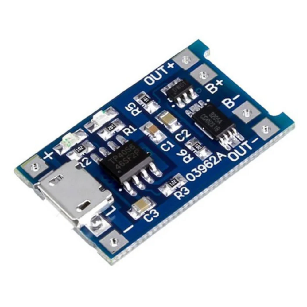 TP4056/TC4056 1A Li-Ion Lithium Battery Charging Module – Micro B USB