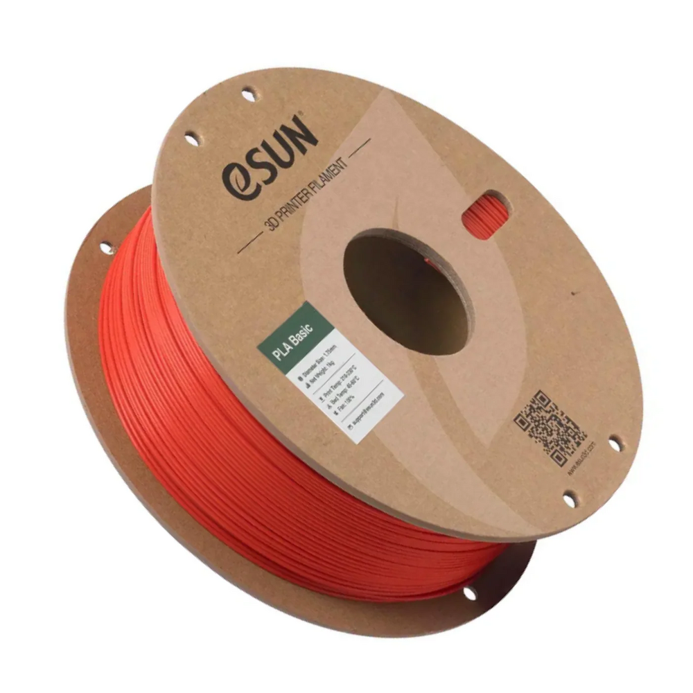 eSun 1.75mm 1kg PLA-Basic 3D Printing Filament Red Color - Image 2