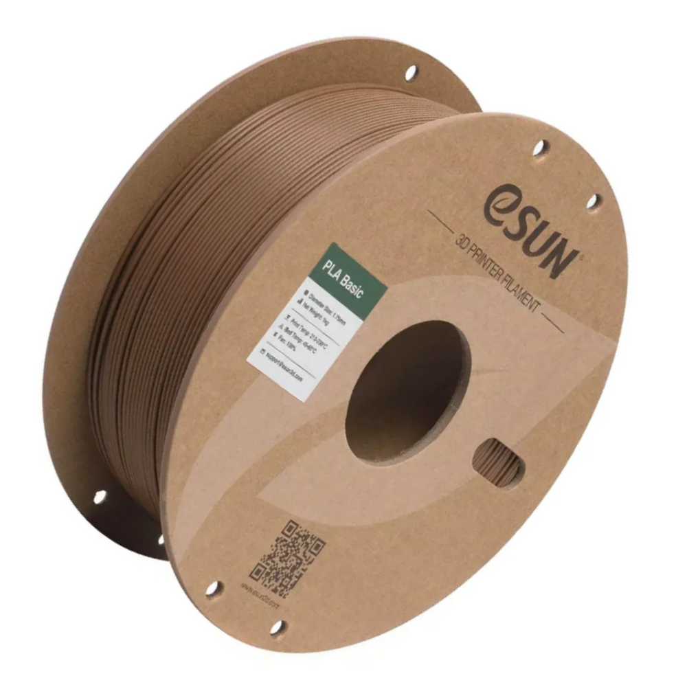 eSun 1.75mm PLA-Basic 3D Printing Filament 1kg Brown Color - Image 2