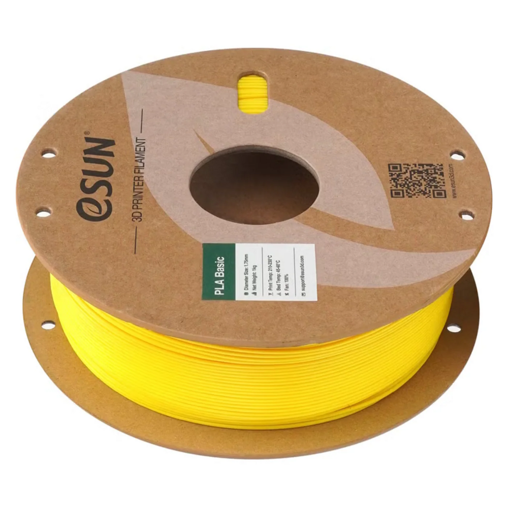 eSun PLA-Basic 1.75mm 3D Printing Filament 1kg Roll Yellow Color - Image 2