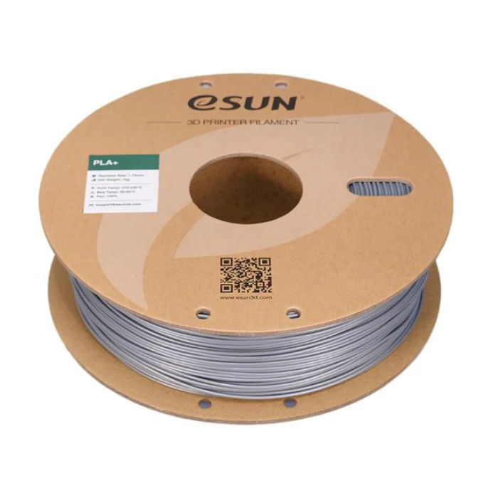 eSun PLA+ 1.75mm 3D Printing Filament 1kg Silver Color - Image 3