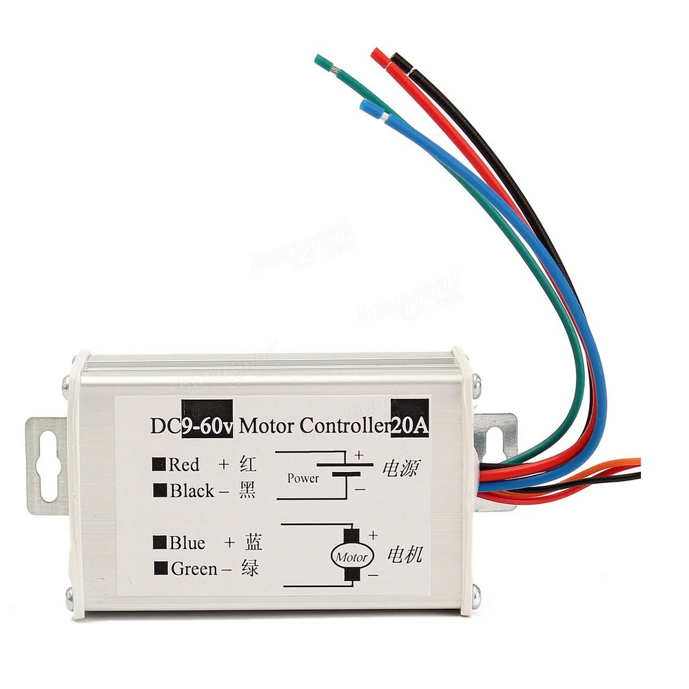 20A PWM DC Motor Speed Regulator Module (9V, 12V, 24V, 36V, 48V, 60V)