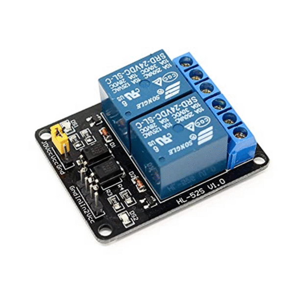 24V Dual Channel Relay Module (with Light Coupling) - Atom Lab