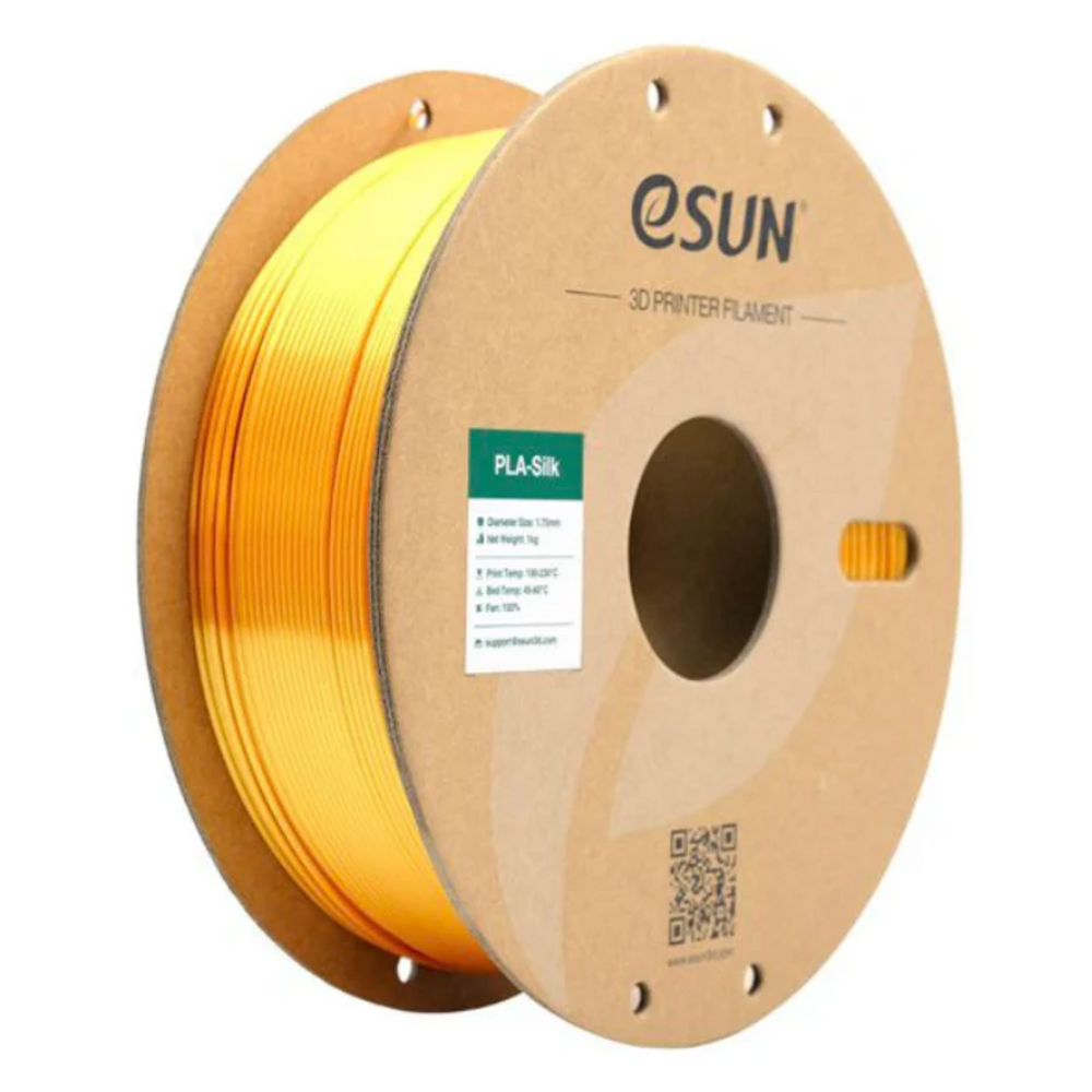 eSun PLA-Silk 1.75mm Filament 1kg/roll Yellow Color