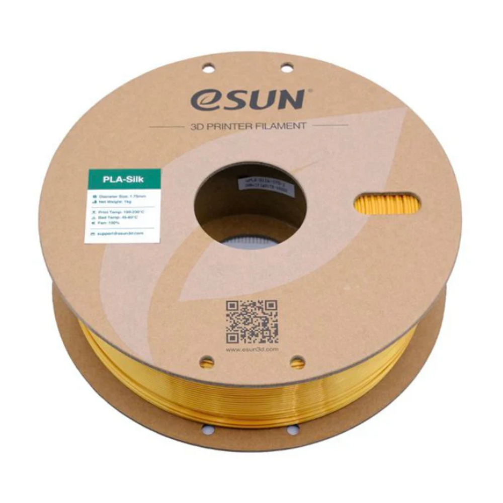 eSun PLA-Silk 1.75mm Filament 1kg/roll Yellow Color - Image 2