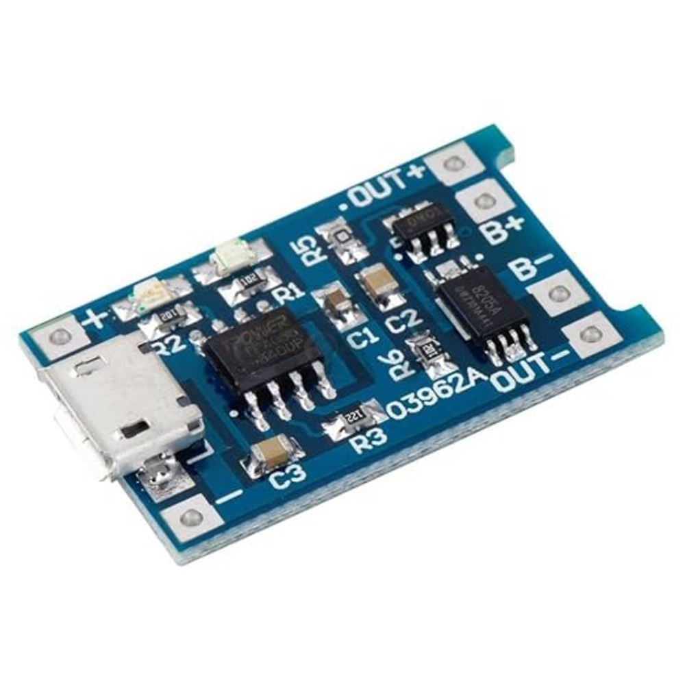 Robodo MO42 Micro USB 5V 1A 18650 Lithium Battery Charger Board with Protection Module