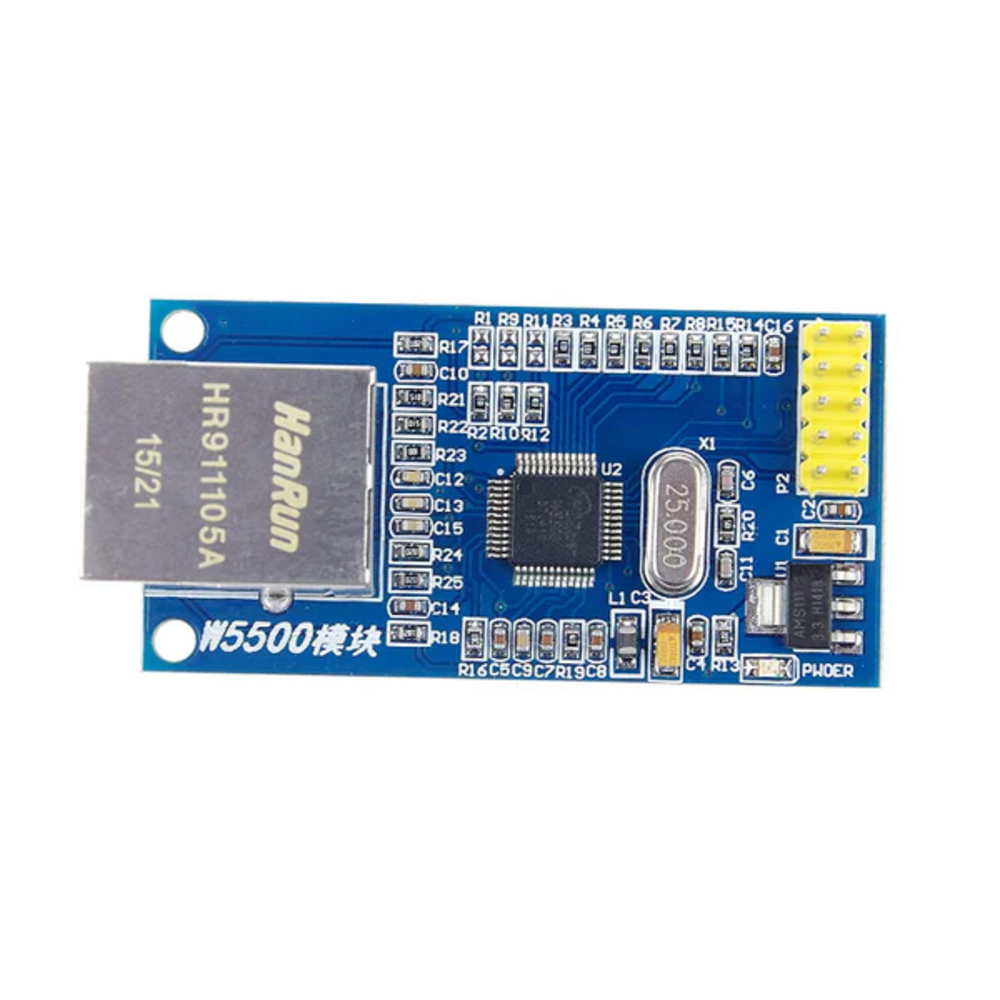 SPI to Ethernet Hardware TCP/IP W5500 Ethernet Network Module - Atom Lab