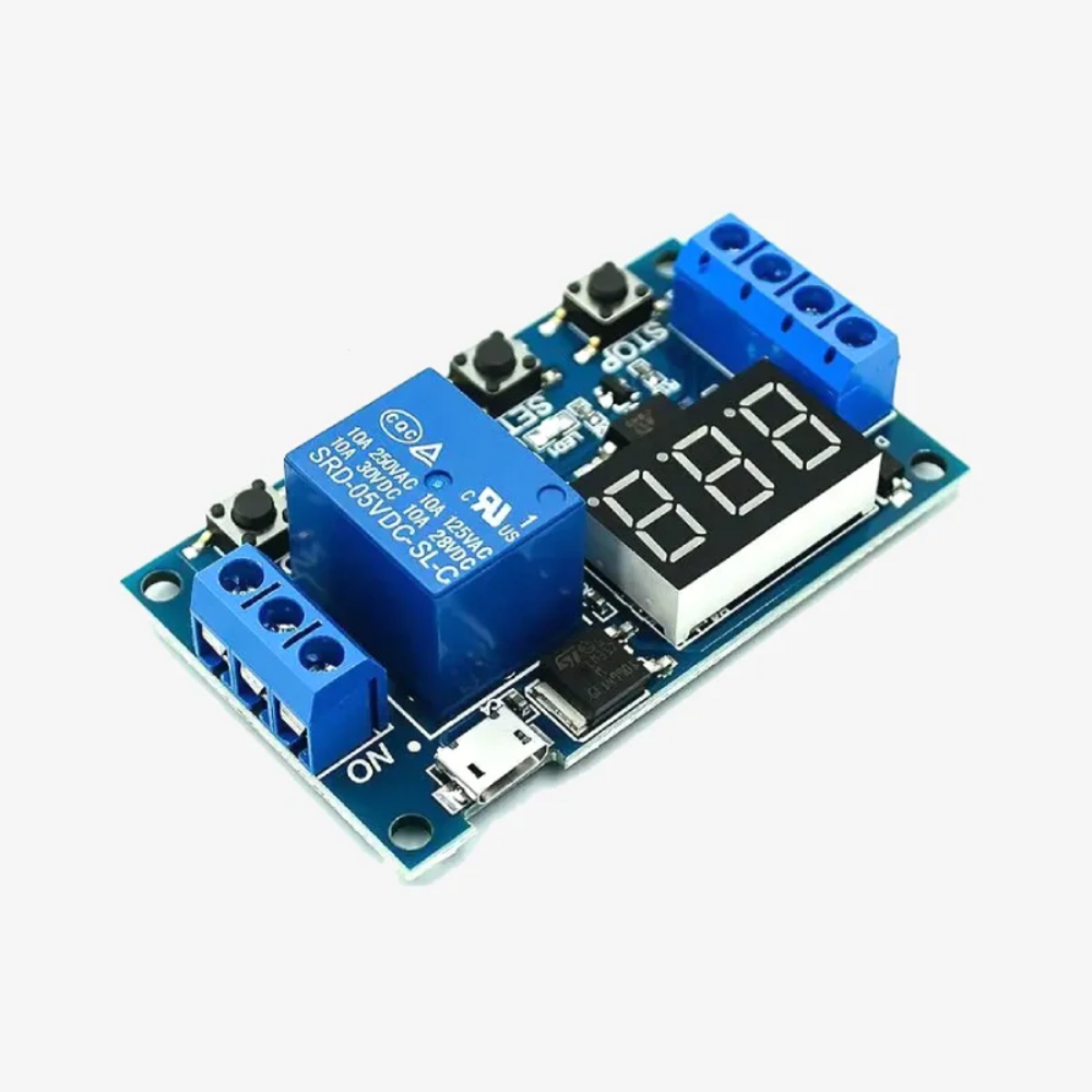 6-30V 1-Channel Power Relay Module with Adjustable Timing
