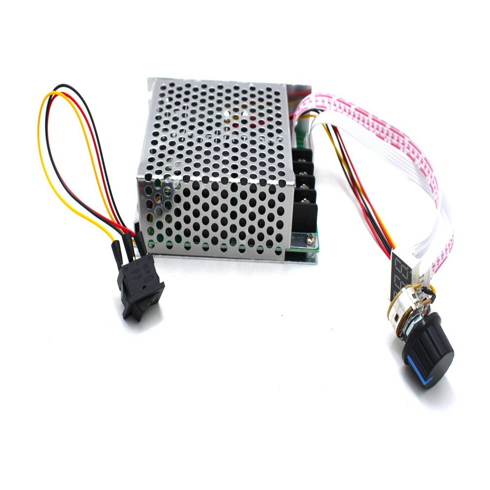 12V 24V 36V 40A PWM DC Motor Speed Controller Forward Reverse Adjustable Knob Switch with Case