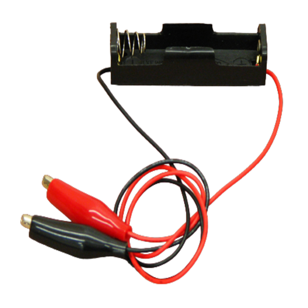 1 x AA Battery Holder Box with Alligator Clips