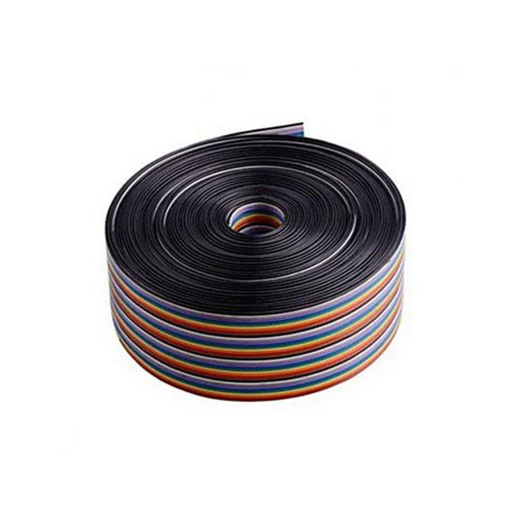 26AWG Pure Copper 40pin Dupont Wire Flexible Rainbow Color Flat Ribbon Cable-5 Meter