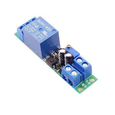 DC 12V Switch Delay-Relay Module with Adjustable Delay Time 0~25
