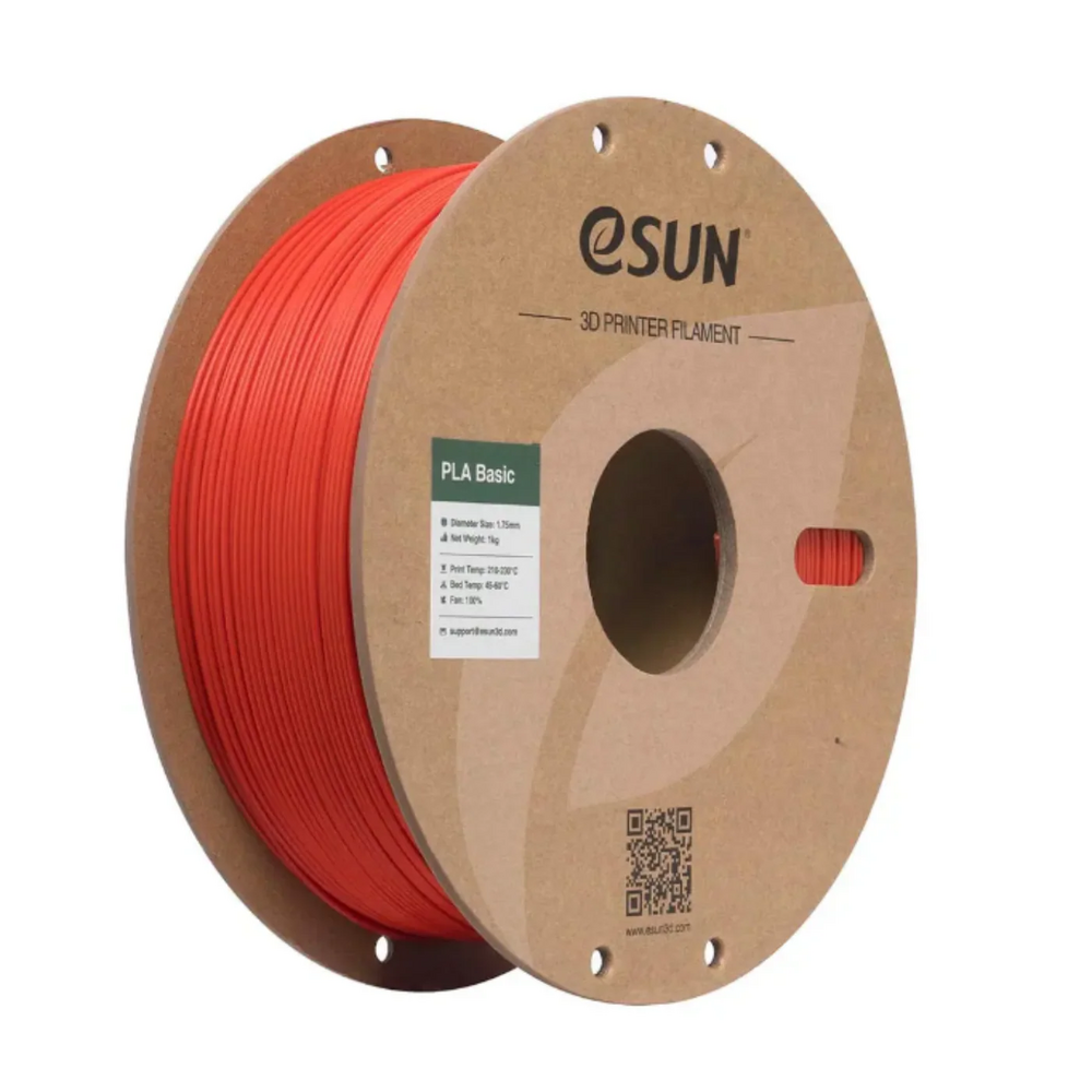 eSun 1.75mm 1kg PLA-Basic 3D Printing Filament Red Color