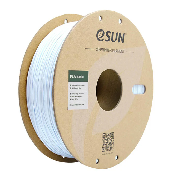 eSun 1.75mm PLA-Basic 3D Printing Filament 1kg Cold White Color