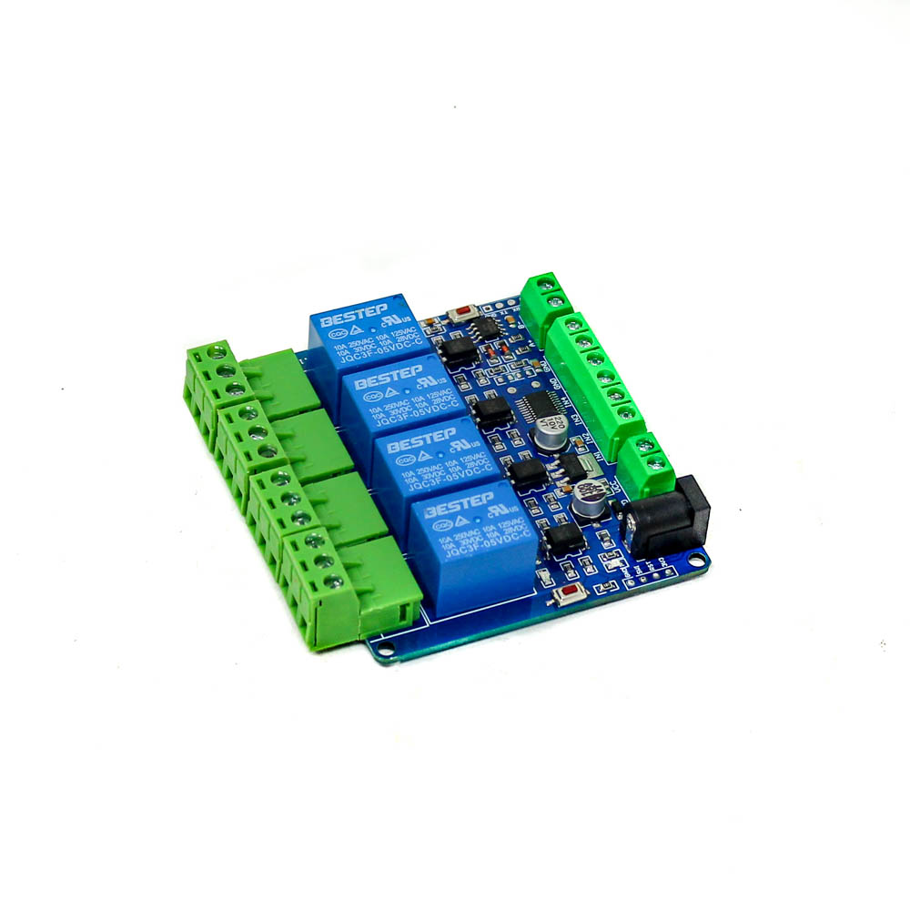 5V Modbus RTU 4, Channels Relay Module, Input Optocoupler, Isolation RS485 MCU for, Arduino - Image 3